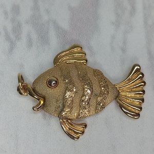 Goldtone Fish Pendant